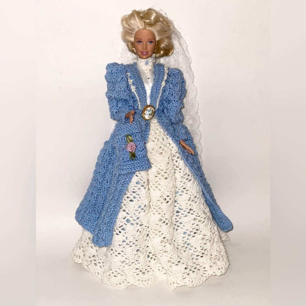 2001 Rain or Sun Barbie in Beautiful Victorian Styled Crocheted Gown